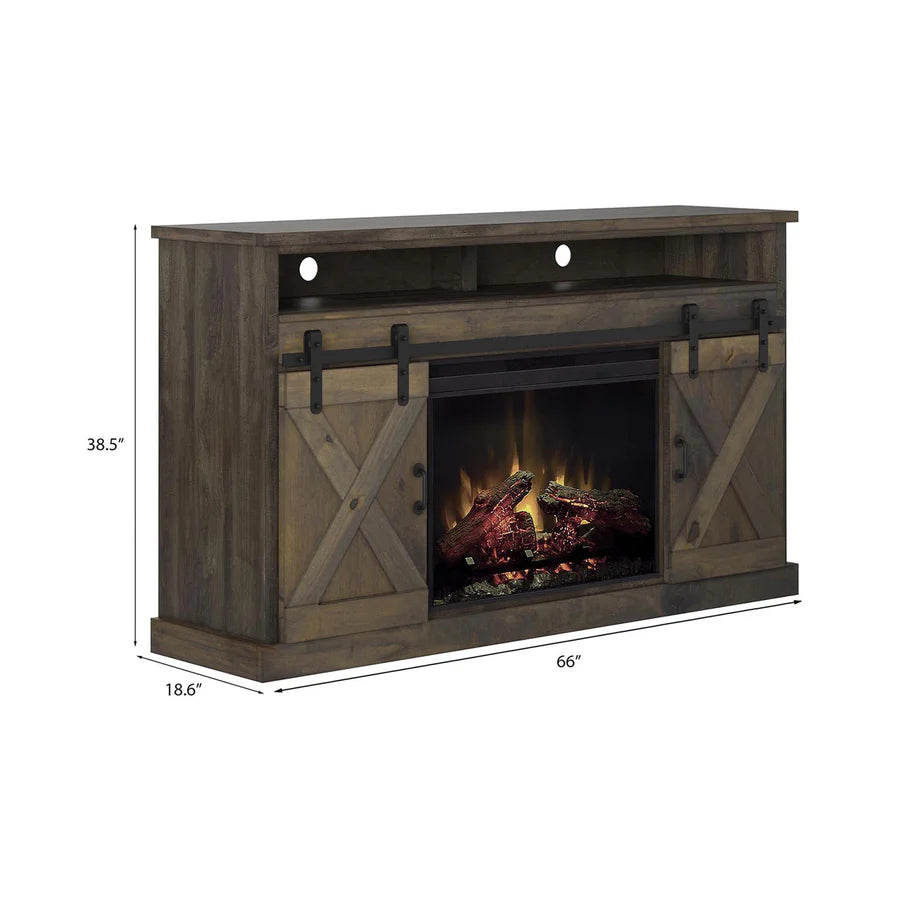 Farmhouse 66" Fireplace TV Stand