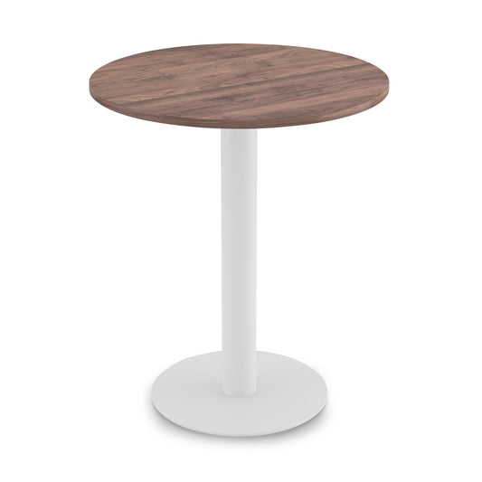 Fusion Cafe Height Round Table, White Base 36″