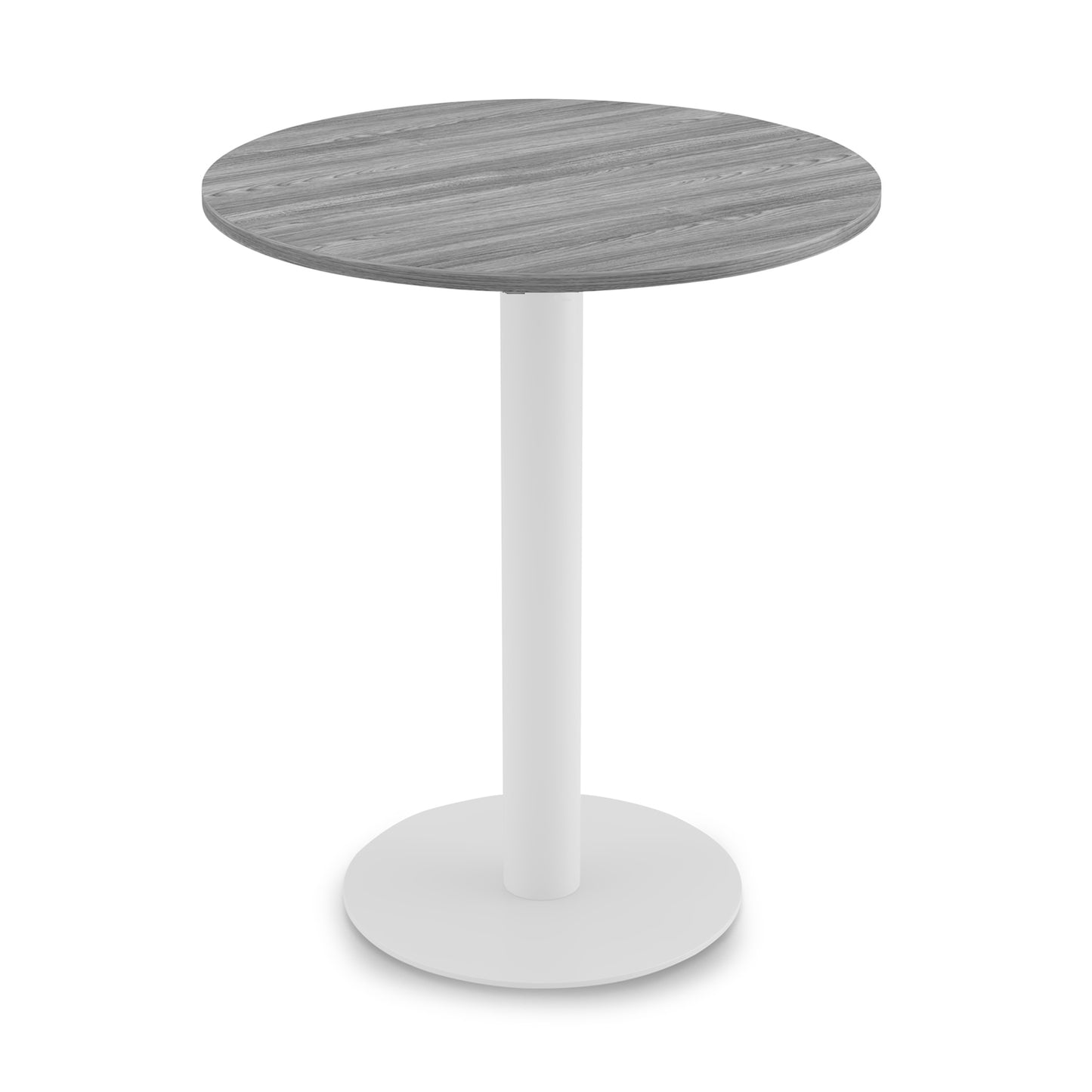 Fusion Cafe Height Round Table, White Base 36″