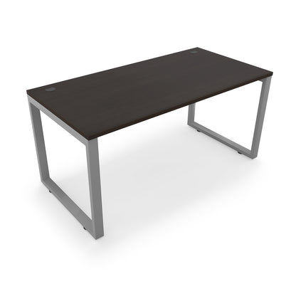 i5 Industries Fusion Collection Metal Leg Desk with Grommets, 30″ x 60″