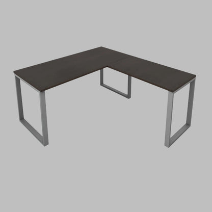 Fusion L-Shaped Metal Leg Desk, Smooth Top, 72″ x 84″