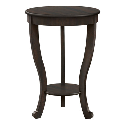 Accent Table/ Dark Walnut Veneer/ 24"H