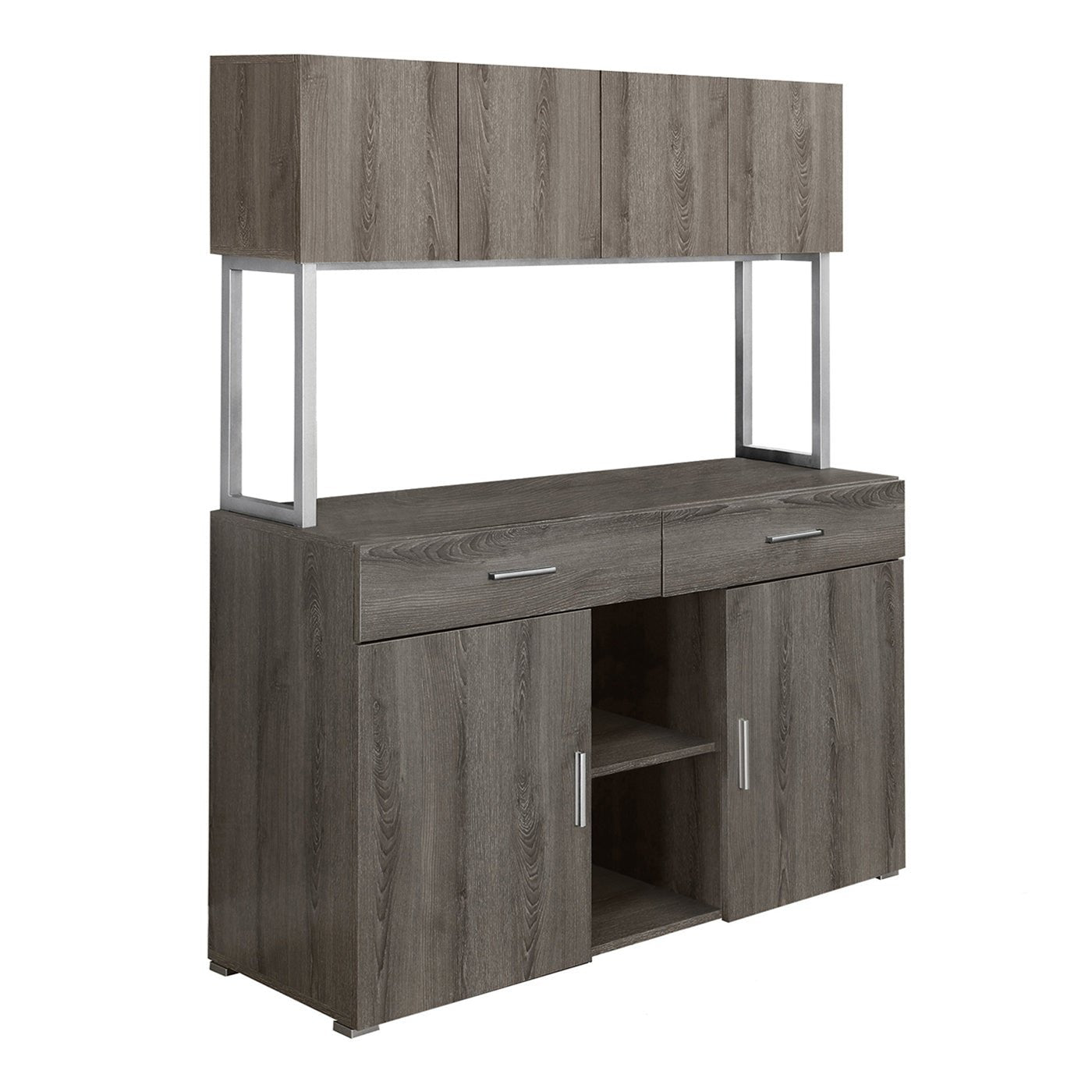 OFFICE CABINET - 48"L / DARK TAUPE STORAGE CREDENZA