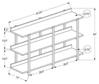 Accent Table/ 48"L/ 3 Tier/ Eight Color Choices