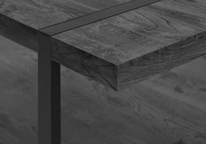 COFFEE TABLE - BLACK RECLAIMED WOOD-LOOK / BLACK METAL