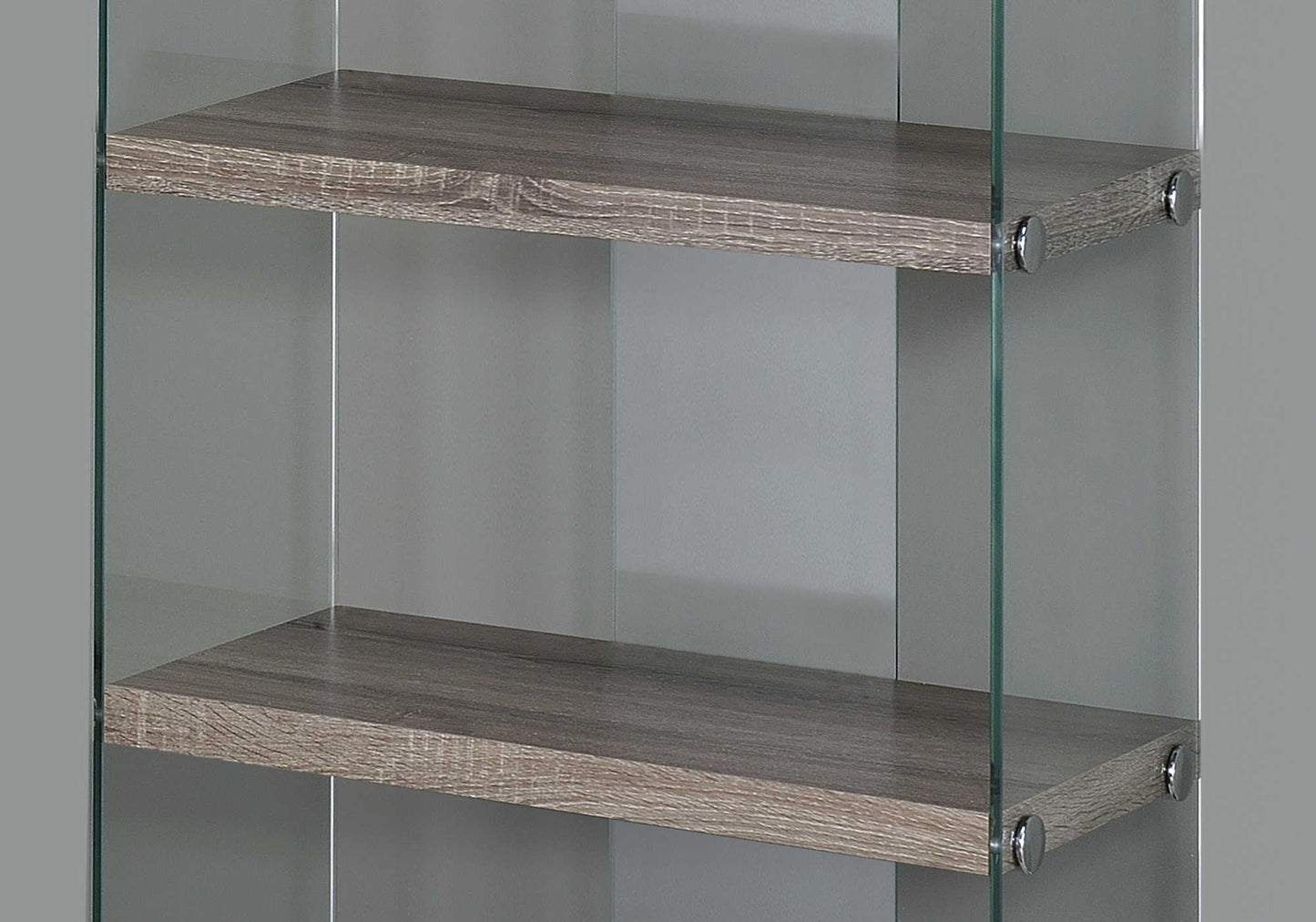 Bookcase - 60"/ Four Shelves/ Tempered Glass/ Three Color Choices