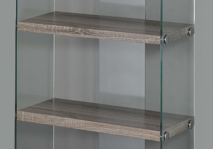 Bookcase - 60"/ Four Shelves/ Tempered Glass/ Three Color Choices