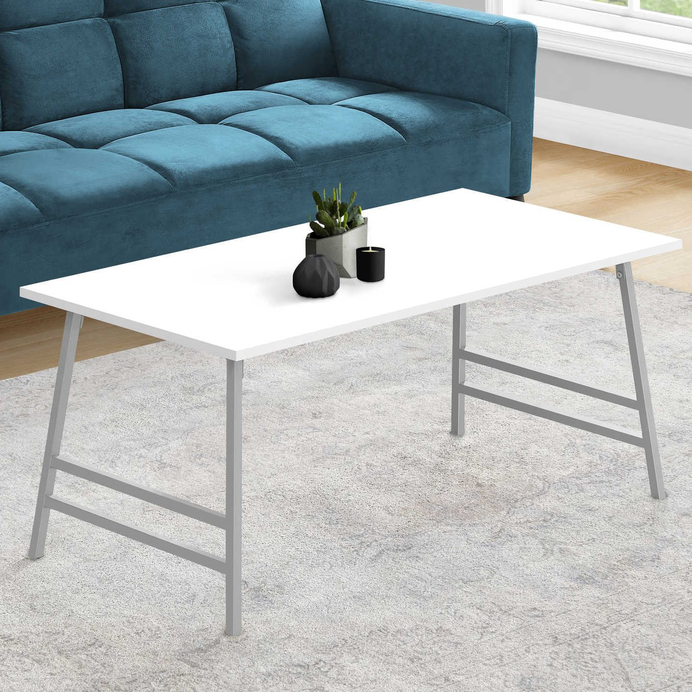 Coffee Table, Accent, Cocktail, Rectangular, Living Room, Home Office 40"L, Contemporary, Modern