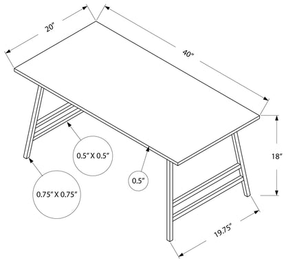 Coffee Table, Accent, Cocktail, Rectangular, Living Room, Home Office 40"L, Contemporary, Modern