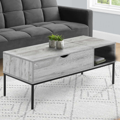 Coffee Table, 42" L, Rectangular, Cocktail, Lift-top, Contemporary, Modern