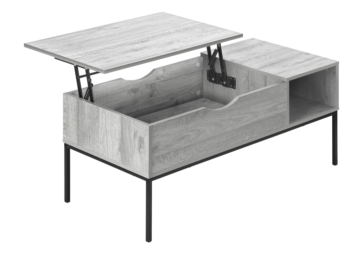 Coffee Table, 42" L, Rectangular, Cocktail, Lift-top, Contemporary, Modern