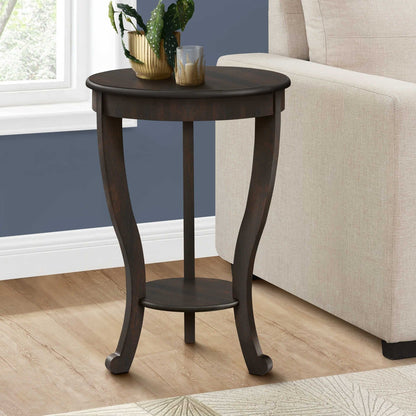 Accent Table/ Dark Walnut Veneer/ 24"H