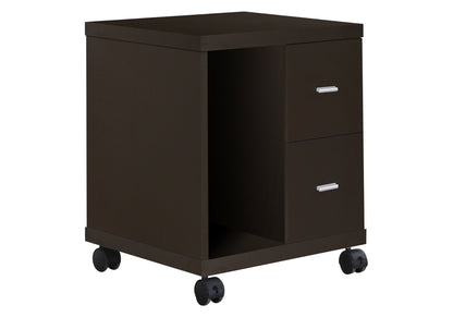 Office, File Cabinet, Printer Cart, Rolling File Cabinet, Mobile, Storage, Work, Brown Laminate, Contemporary, Modern