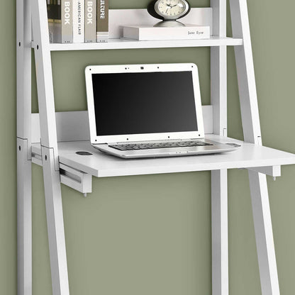 COMPUTER DESK - 61"H / WHITE LADDER STYLE