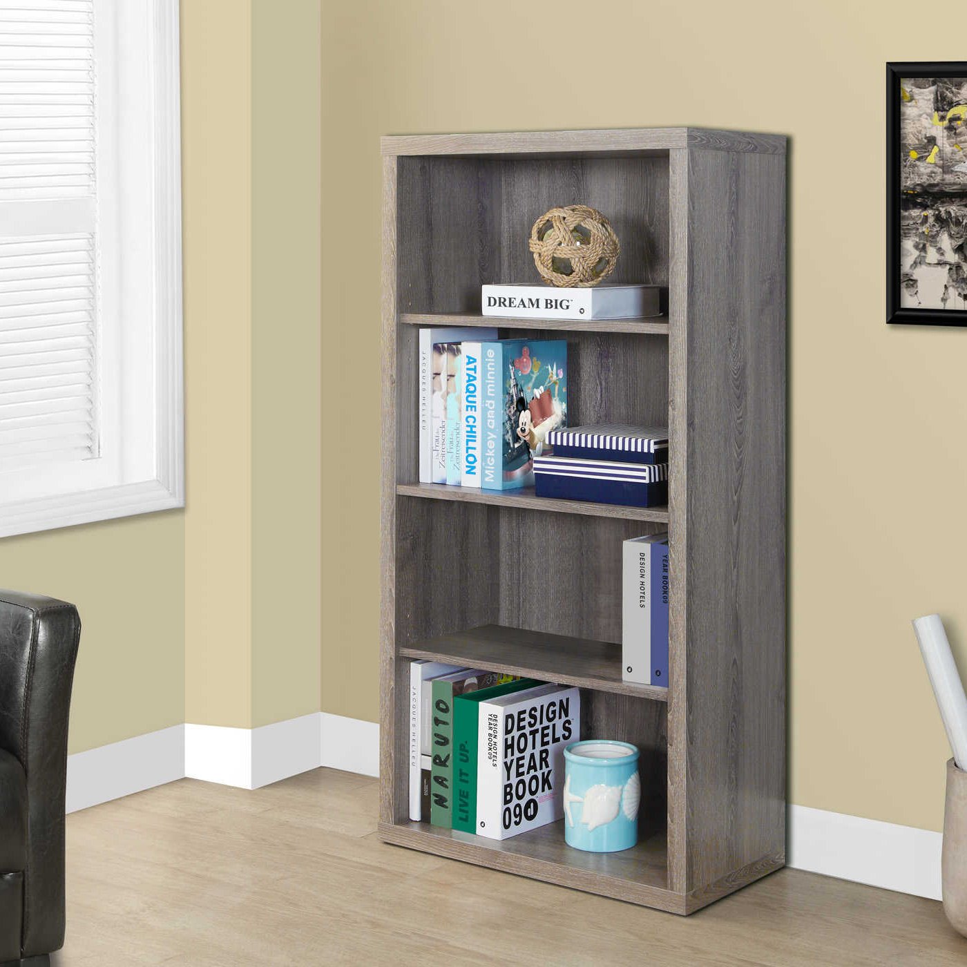 Bookcase 48" Adjustable Shelves/Six Color  Choices