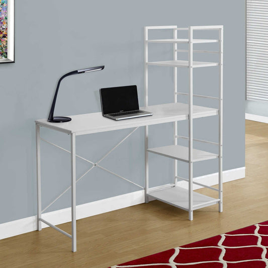 Computer Desk With attached Book Shelf/ Metal/48"/Two Color Choices