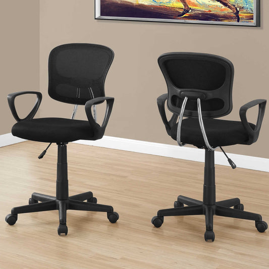 OFFICE CHAIR - BLACK MESH YOUTH / MULTI-POSITION/ THREE COLOR CHOICES