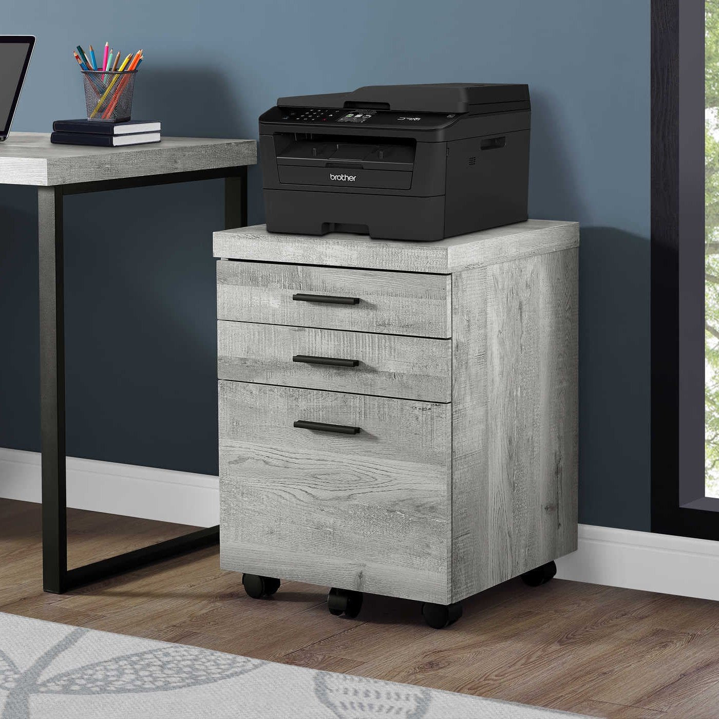 Filing Cabinet- 3 Drawer/ Seven Color Choices/ on Casters