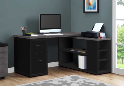 COMPUTER DESK - LEFT OR RIGHT FACING CORNER/ SEVEN FINISH CHOICES