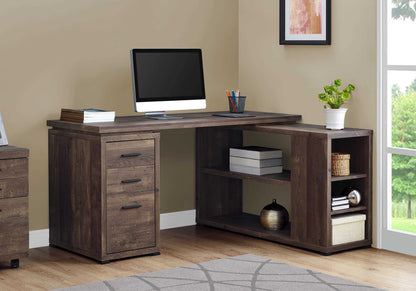 COMPUTER DESK - LEFT OR RIGHT FACING CORNER/ SEVEN FINISH CHOICES