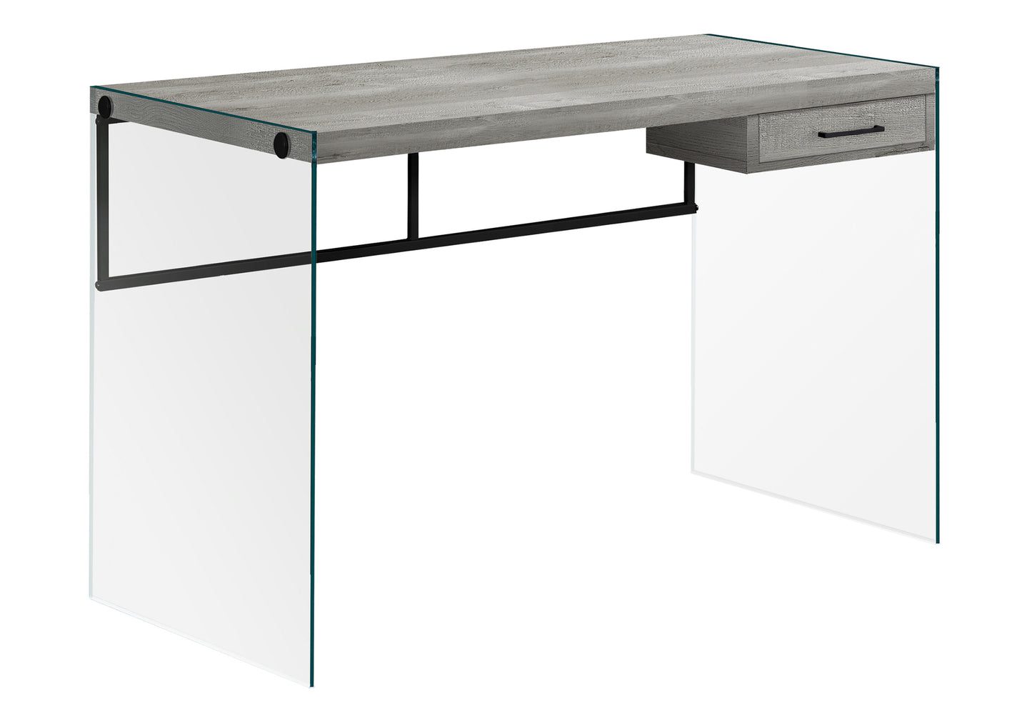 Computer Desk. 48" Two Color Choices/Glass Panels.