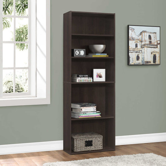 Bookcase- 72"/ 5 Shelf/ Four Color Choices