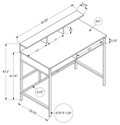 Computer Desk/ Standing Desk/48"/Four Color Choices