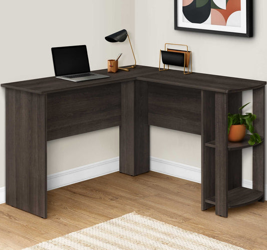 Computer Desk/L Shaped with Shelves/ Corner/ Four Color Choices