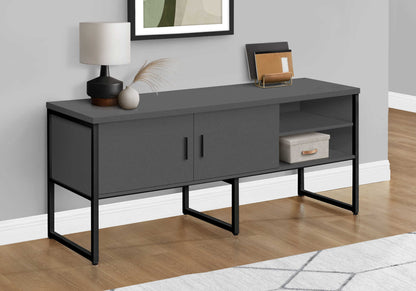 OFFICE CREDENZA - 72"L GREY / BLACK COMMERCIAL GRADE