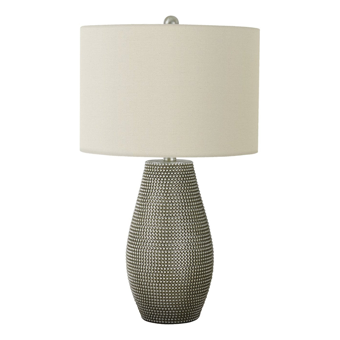 LIGHTING - 24"H TABLE LAMP GREY RESIN / IVORY SHADE