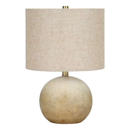 LIGHTING - 20"H TABLE LAMP BEIGE CONCRETE / BEIGE SHADE