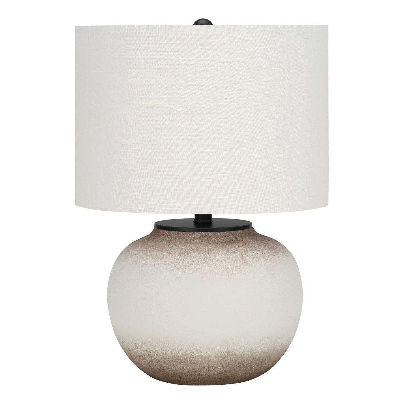 LIGHTING - 21"H TABLE LAMP CREAM CERAMIC / IVORY SHADE