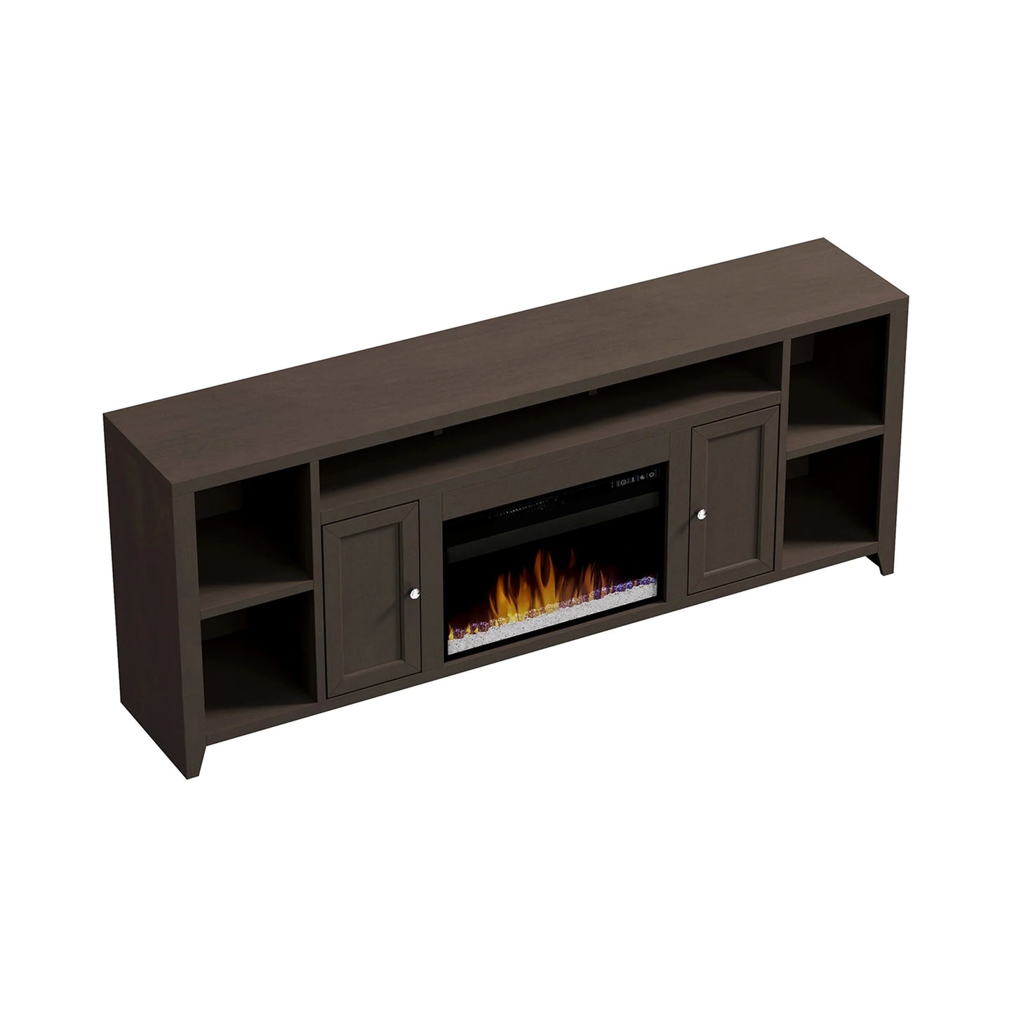 Urban Loft 84" Fireplace TV Stand. Dark Mocha