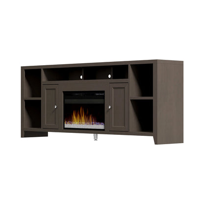 Urban Loft 84" Fireplace TV Stand. Dark Mocha