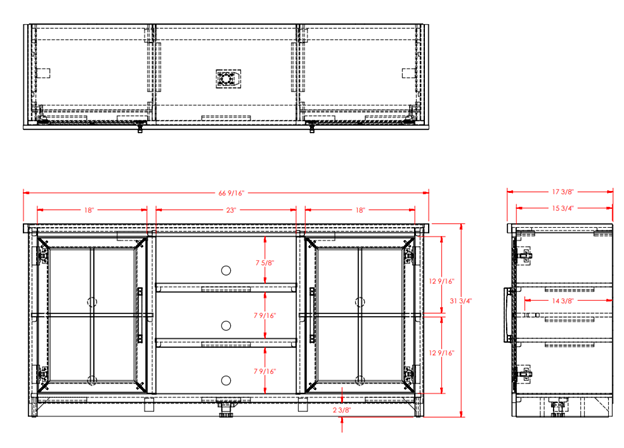 Vineyard 67" TV  Console