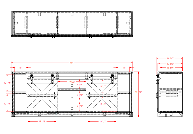 Farmhouse 85" TV Stand