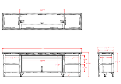 Studio 82" Fireplace TV Stand