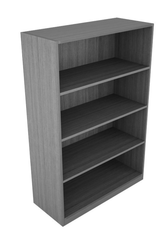 Kai Collection Samoa Gray Bookcase with 3 Shelves