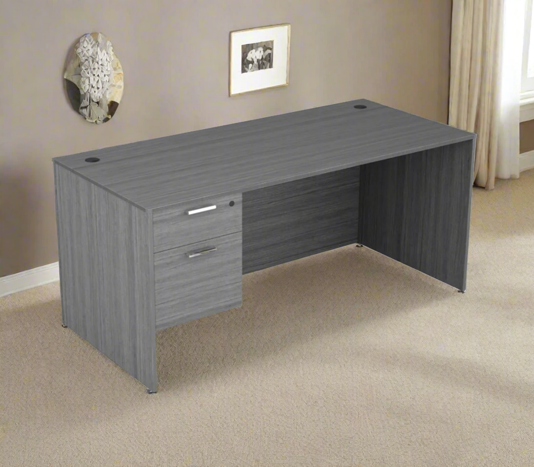 i5 Industries Kai Collection Desk with Single Suspended Pedestal. Five Color Choices. 30x60