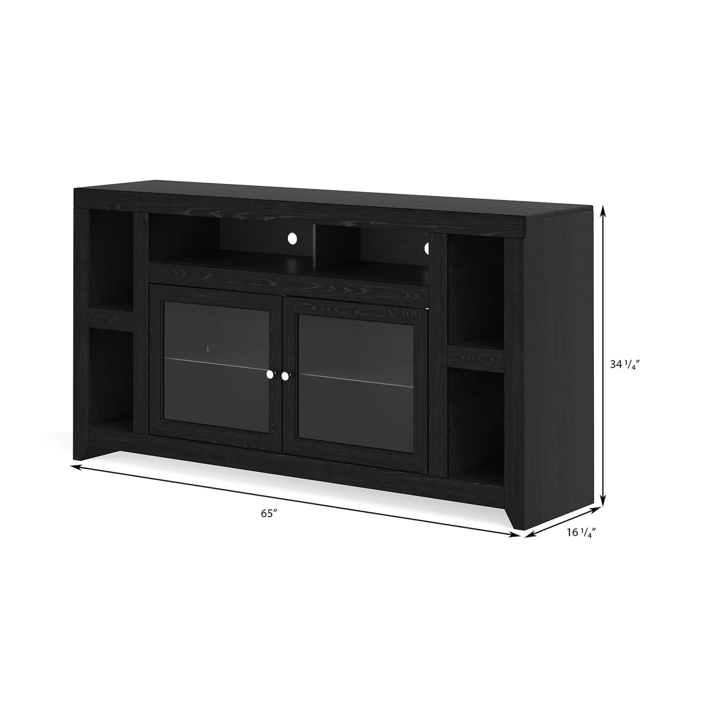 Skyline 65" TV Stand. Dark Mocha Finish