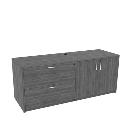 i5 Industries Kai Collection Credenza Storage with Lateral File and Storage Cabinet