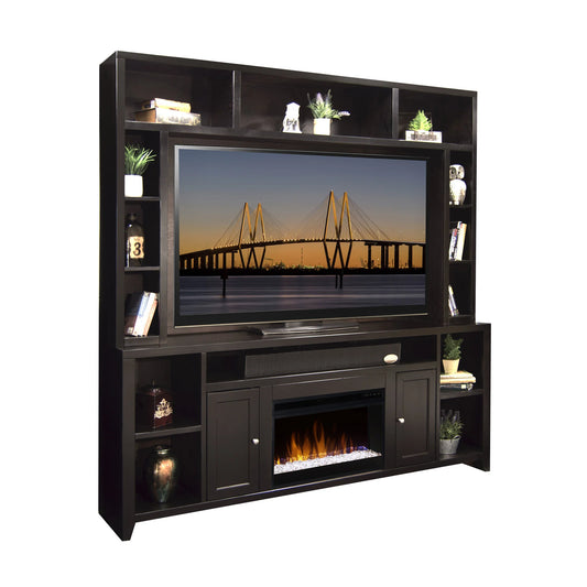 Urban Loft Fireplace Entertainment Center. Dark Mocha