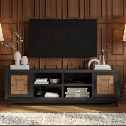 Ventura 86" TV Stand. Matte Black