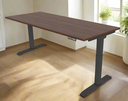 iRize Height Adjustable Desk with Black Base (30x72)