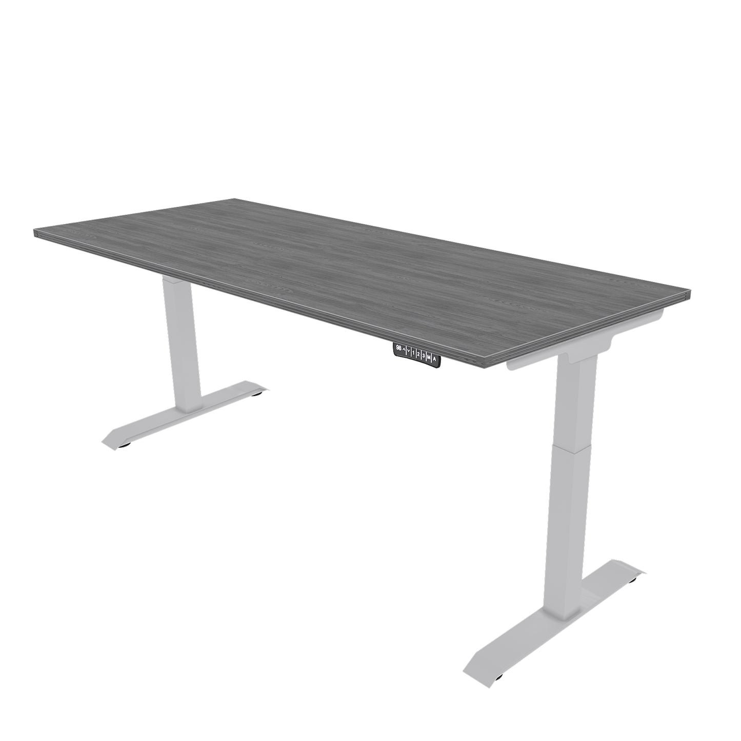 iRize Height Adjustable Desk with Silver Base (30x72)